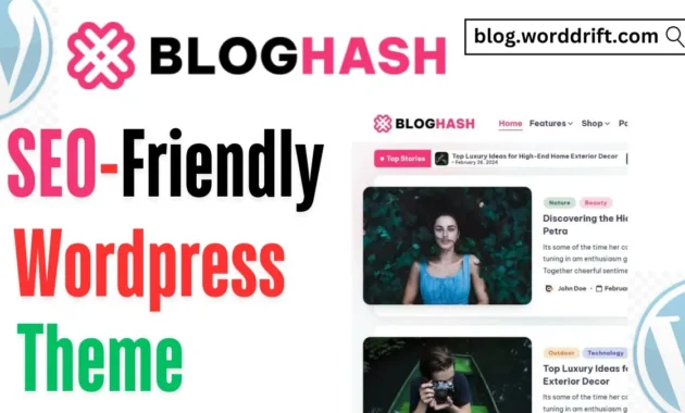 BlogHash is a fast, SEO-friendly WordPress theme designed to help bloggers create a stunning and high-performing website