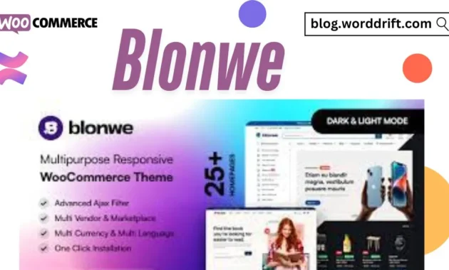 Blonwe is a high-performance eCommerce website WordPress theme designed for speed, SEO, and user-friendly shopping experiences