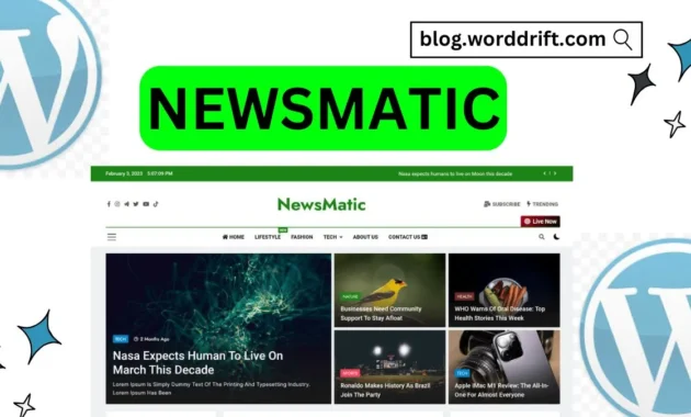 The Newsmatic WordPress Theme is a modern and feature-packed theme designed for news, magazine, and blog websites