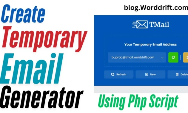 Create a Temporary Email Generator website using a PHP script. Build a secure, disposable email service with auto-expiring inboxes in minutes!